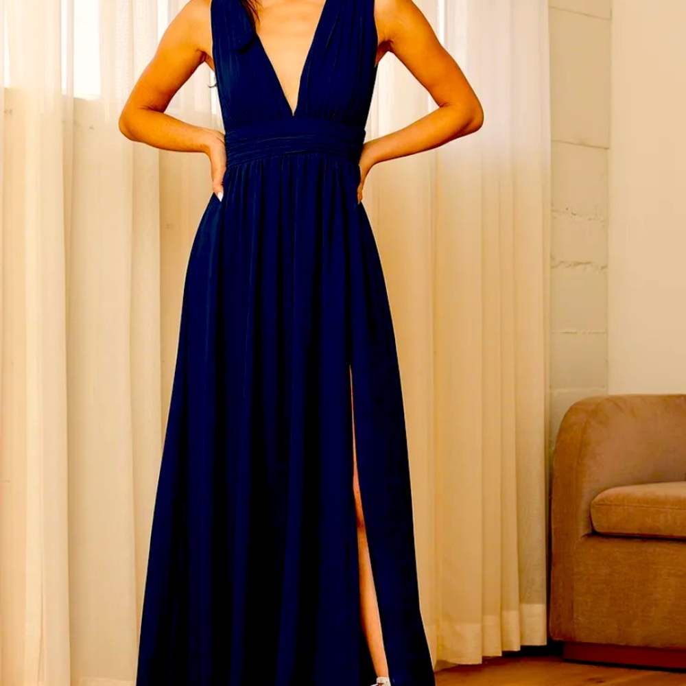 NWOT Heavenly Hues Navy Blue Dress